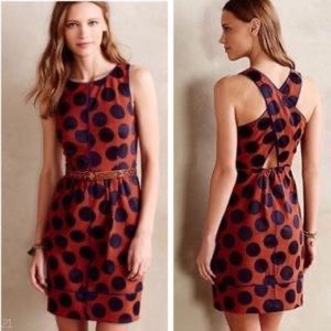 Anthropologie Maeve Rokin Polka Dot Dress